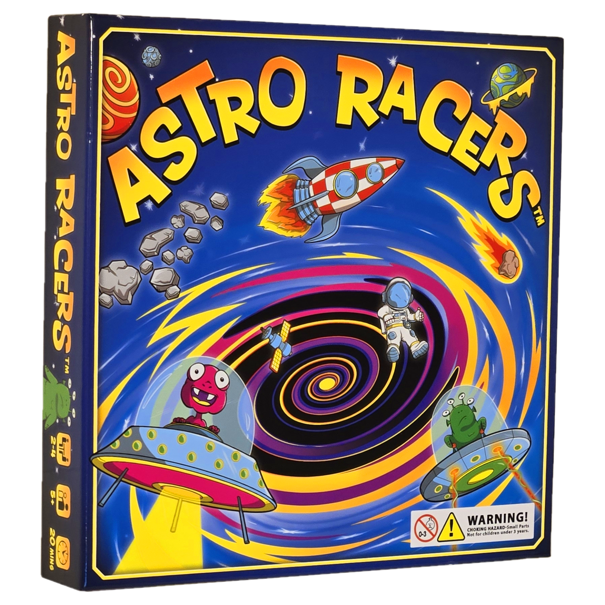 Astro Racers Board Game, Fun for Kids and Adults, 2-4 Players, Ages 5+, Solar System Racing Theme, Family-Friendly Strategy Game, Skill-Building & Educational.